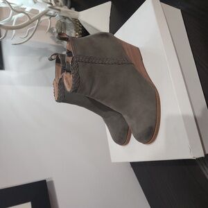 Caslon Bootie, grey with braided detail, size 8.5 M. Never been worn, brand new!